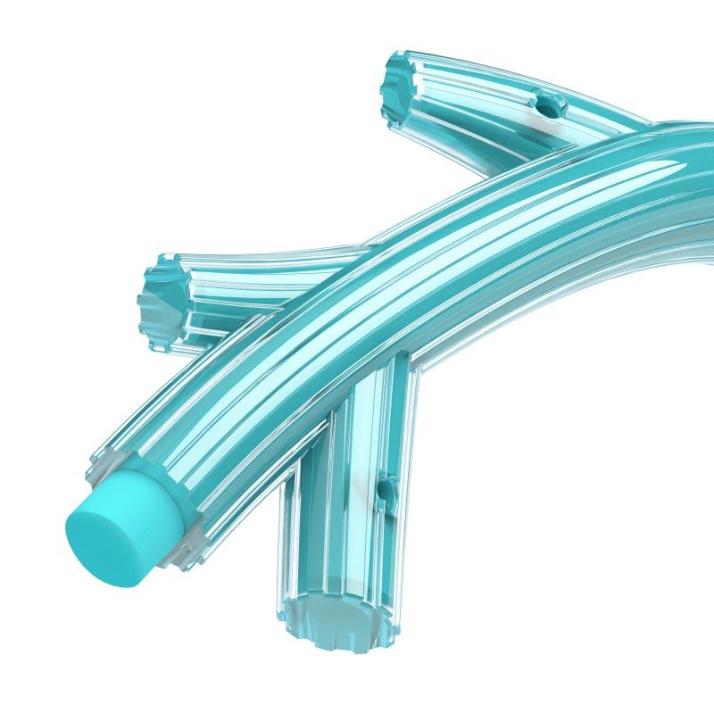 Brinquedo para mastigar Zeus Duo Stick para cães, 23 cm, turquesa, aroma de frango
