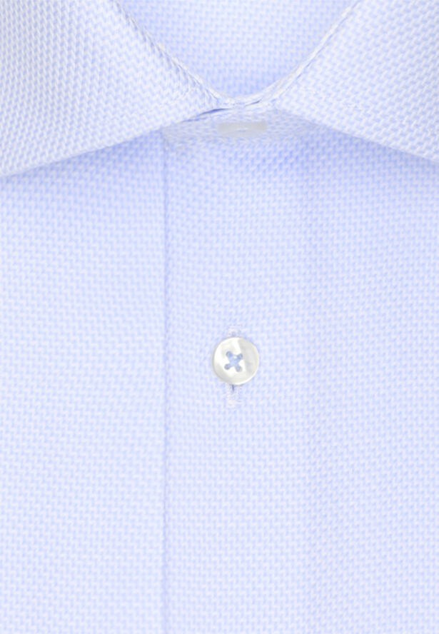 Seidensticker Business Shirt Regular Long sleeve Kent-Collar Small pattern Blue