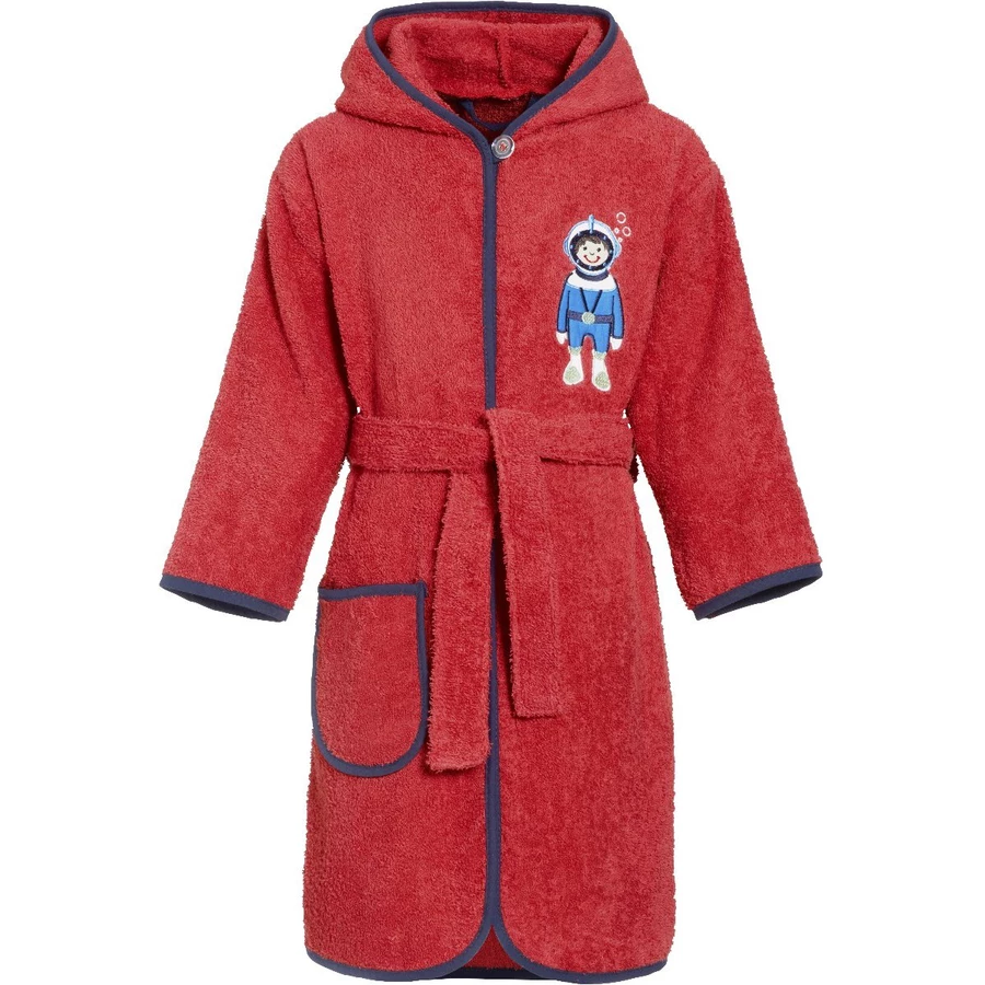 Playshoes Frottee-Bademantel Taucher rot