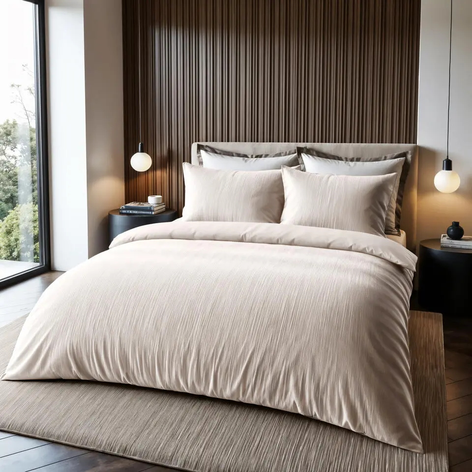 Dekbedovertrek Velvet Cartier 140x220 – Fluweelzacht Uni Design – Crème