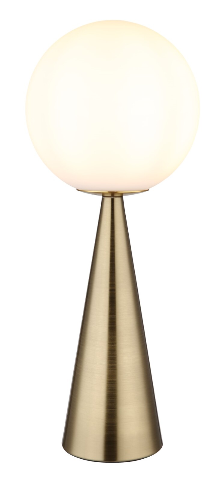 Tischleuchte - Messing matt - opal - 49,5 cm
