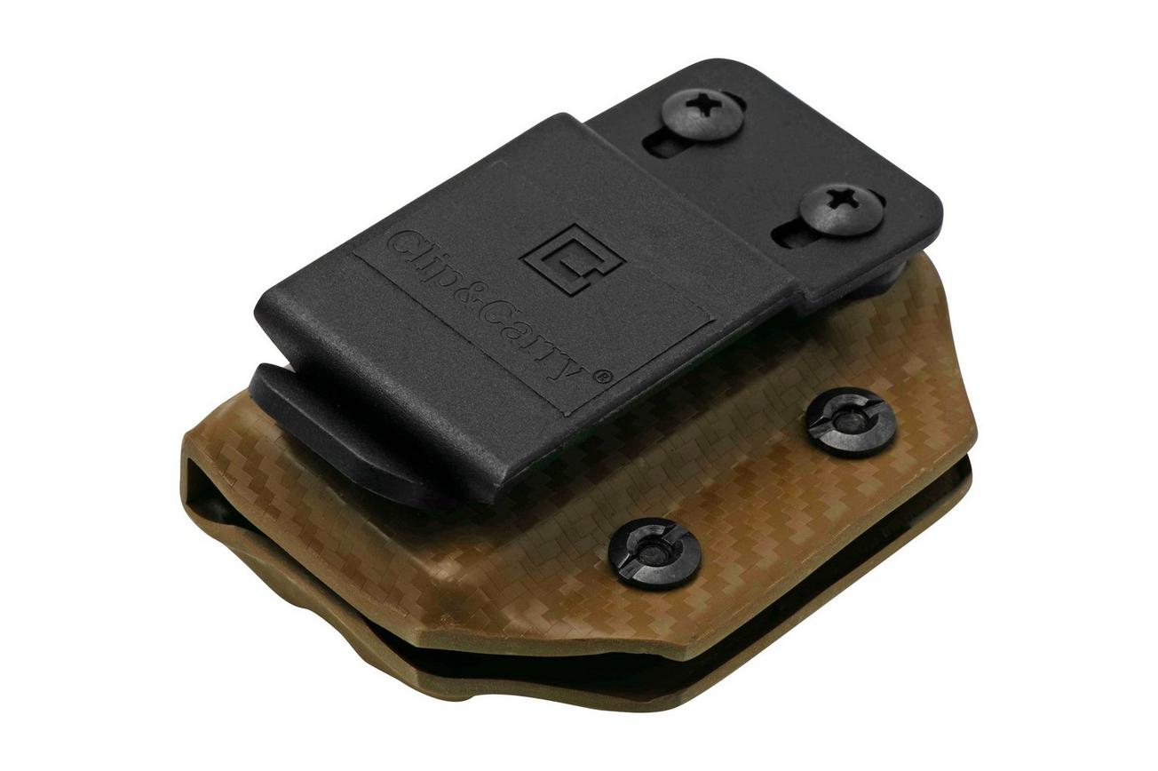 Clip And Carry Kydex Sheath Victorinox SwissTool, Carbon Fiber Brown VSTOOL-CF-BRN riemholster
