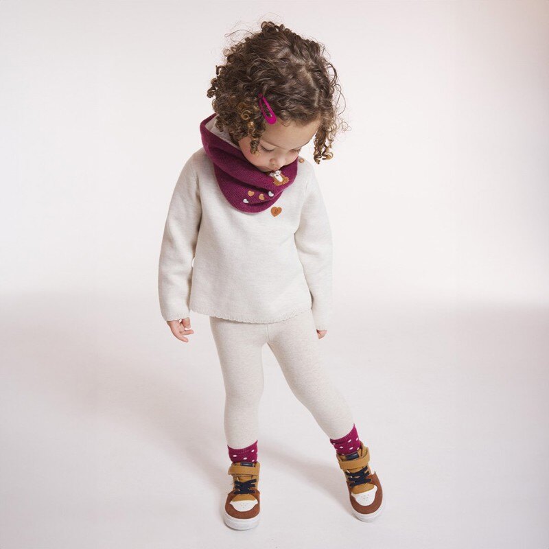 Legging tricot chiné beige bébé fille Beige