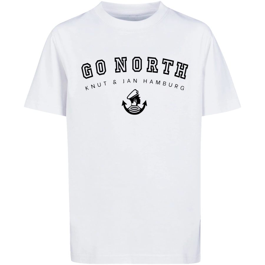 F4NT4STIC T-Shirt Go North Knut & Jan Hamburg weiß