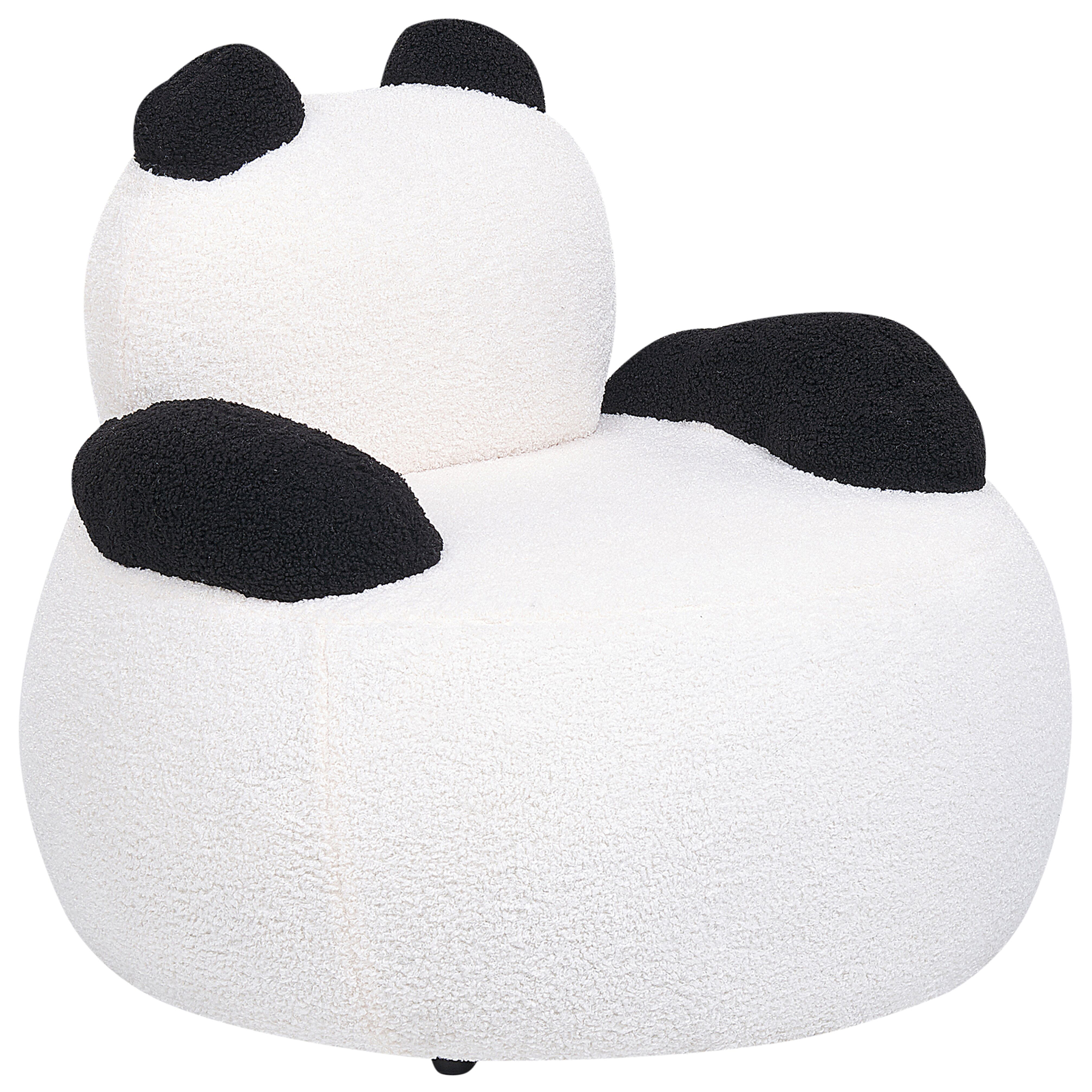 Beliani - VIBY - Kinderstoel - Zwart|Wit - Bouclé