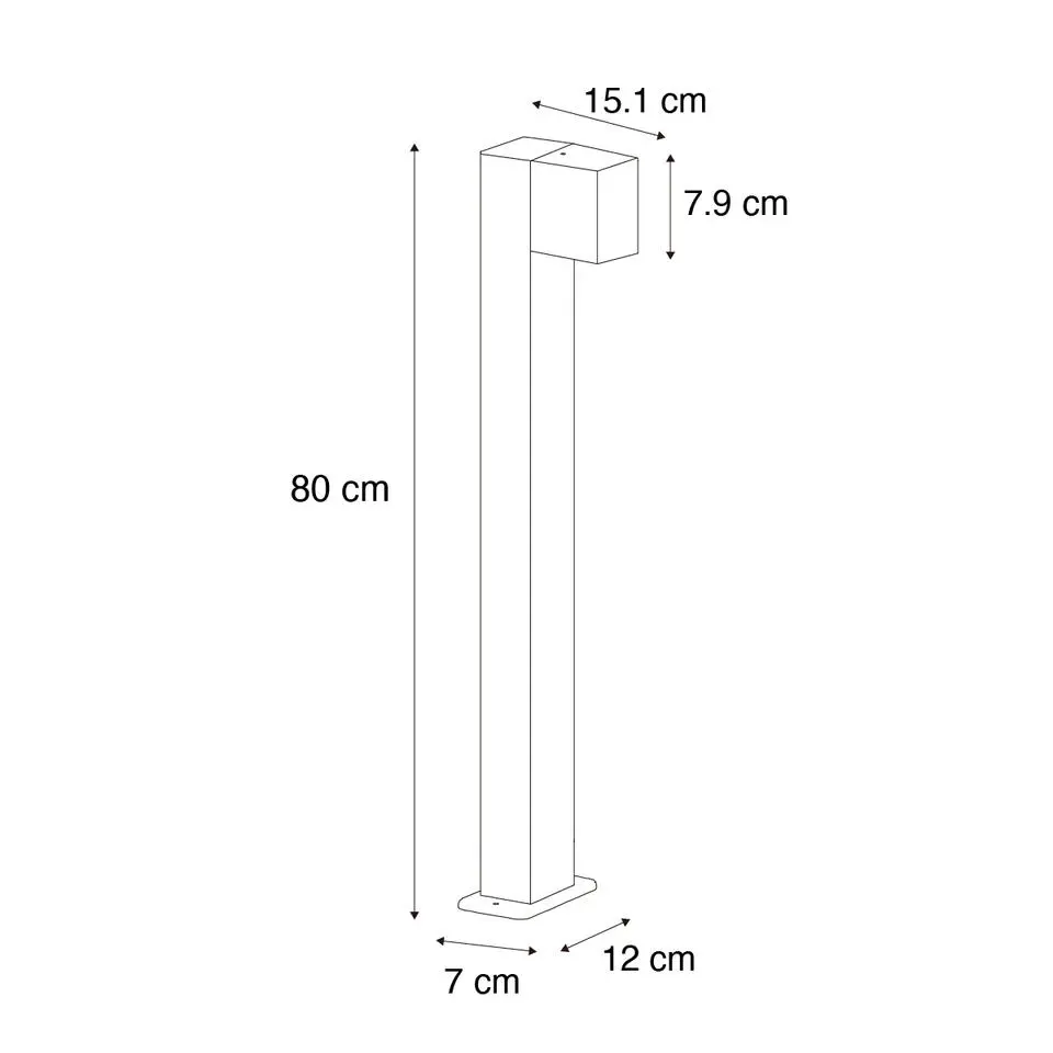 Qazqa staande buitenlampen baleno bronskleurig gu10
