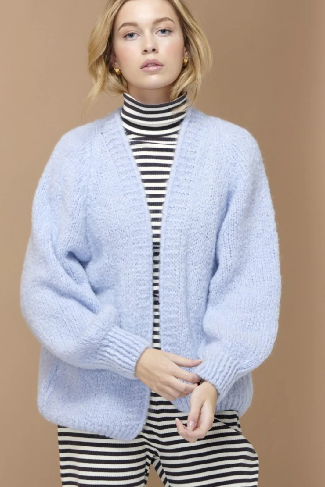 Noella Fora Knit Cardigan lightblue