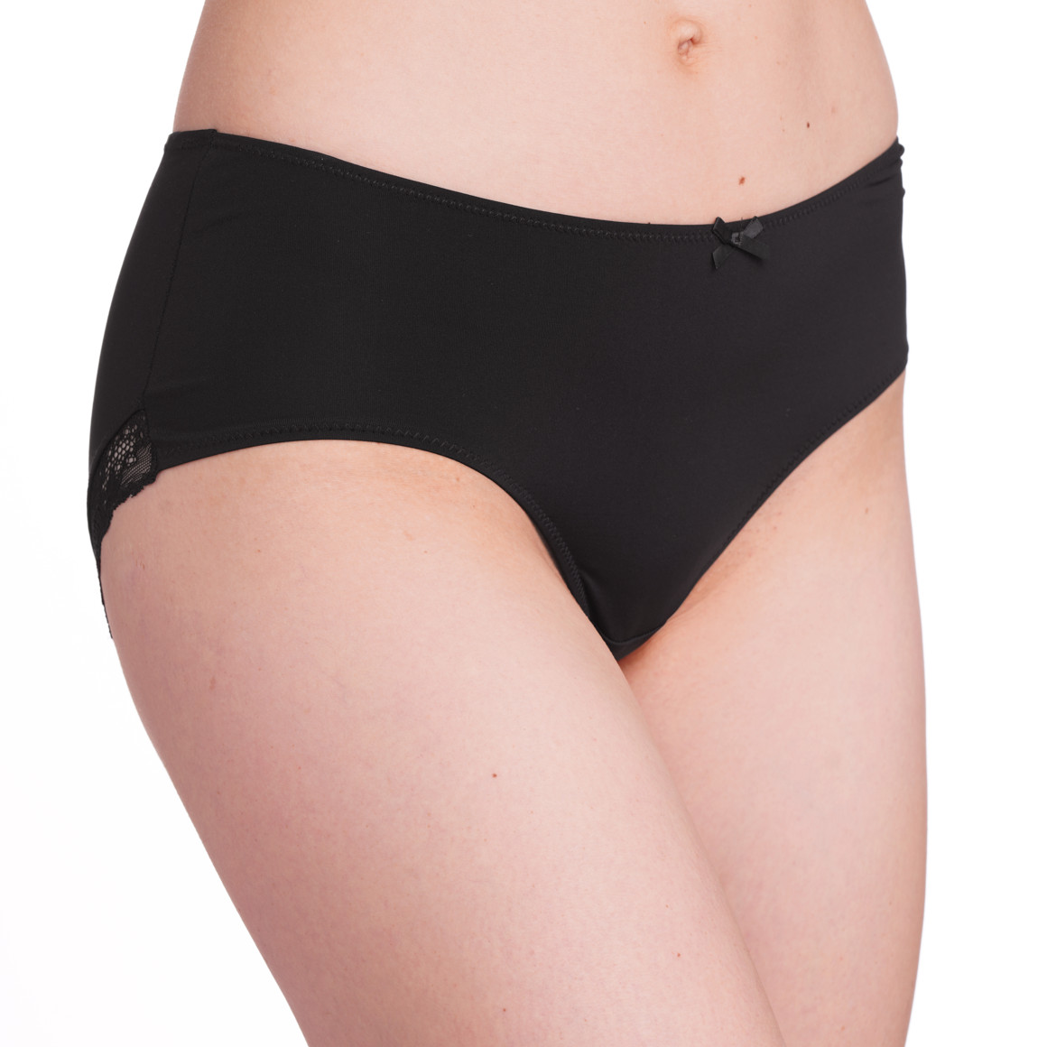 Gina Benotti 3 Damen Pantys aus Mikrofaser schwarz / weiss
