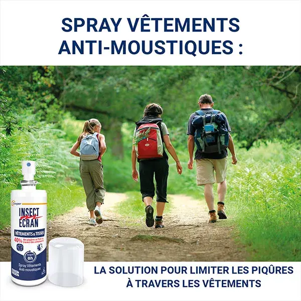 Spray Repelente de Mosquitos para Roupas e Tecidos com Tela contra Insetos 100ml