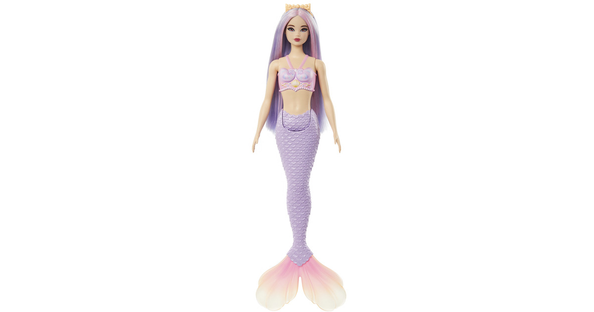 BarbieDreamtopia - Zeemeerminpop - Lila haar en een paarse staart