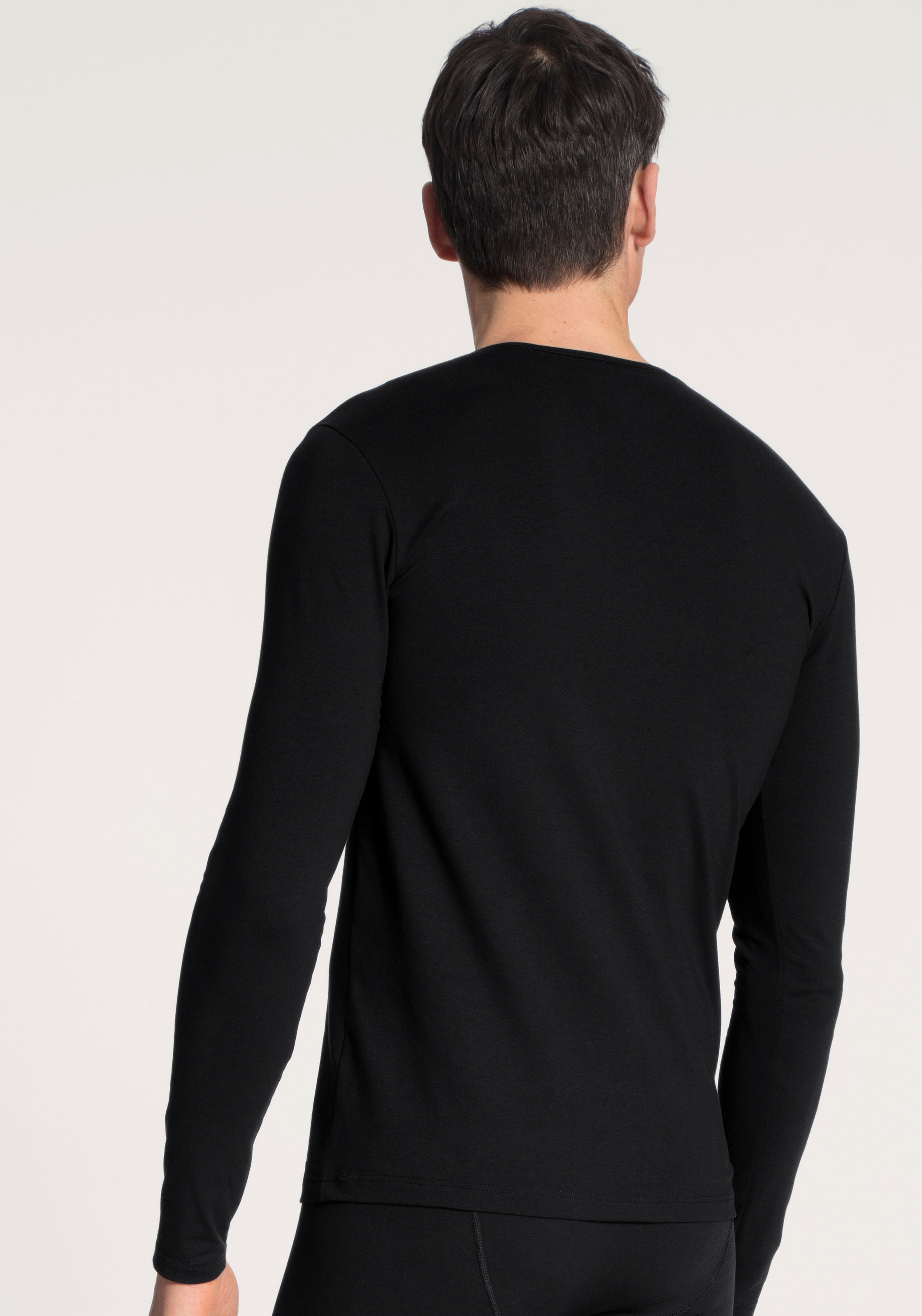 CALIDA Langarmshirt »Cotton Code«, Rundhals-Ausschnitt, Single Jersey, formstabil, elastisch, weich