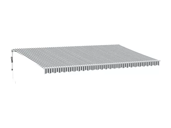 Auvent rétractable automatique anthracite blanc 600x300 cm