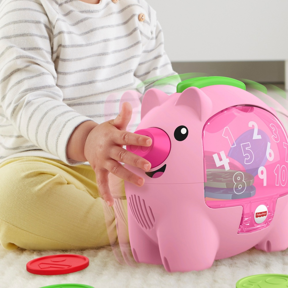Fisher-Price Lachen & Lernen Zählen & Rumpeln Sparschwein Aktivitätsspielzeug