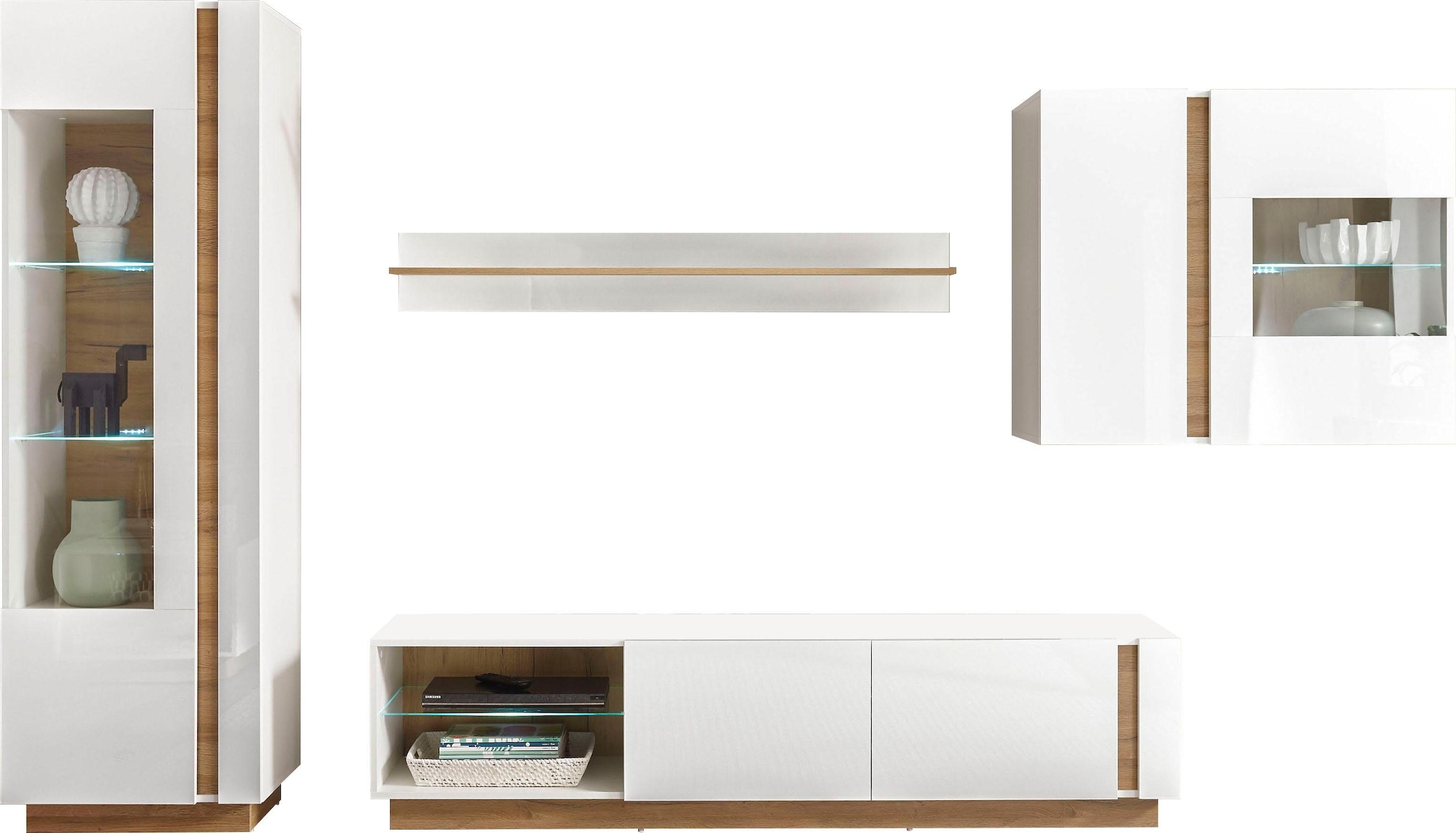 INOSIGN Wohnwand »CLAiR Kombi 23« Set, 4 Stk. tlg.
