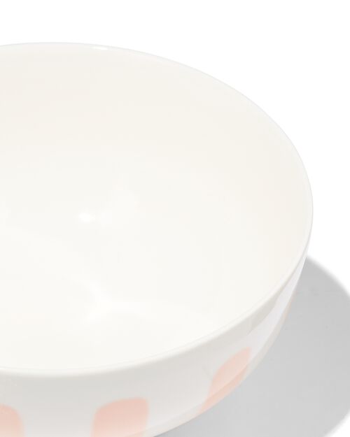 bol Ø11cm - new bone blanc et rose - vaisselle dépareillée
