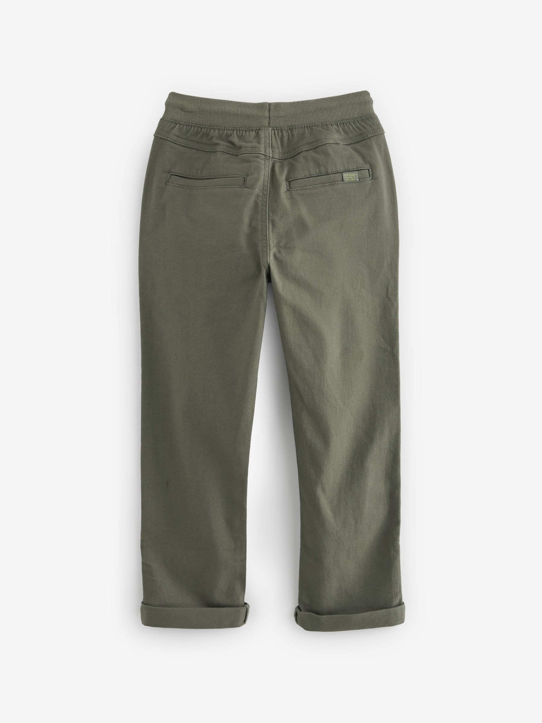 Kakigroen - Broek met geribde elastische taille (3-16 jr)