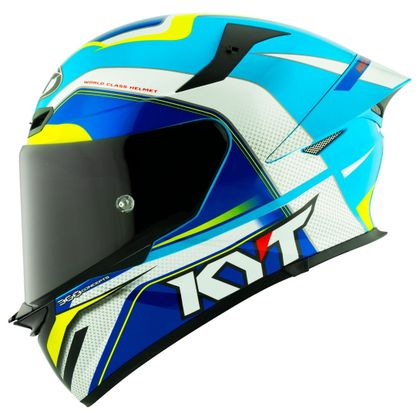 Casque KYT TT-REVO GRAND PRIX - Blanc / Bleu