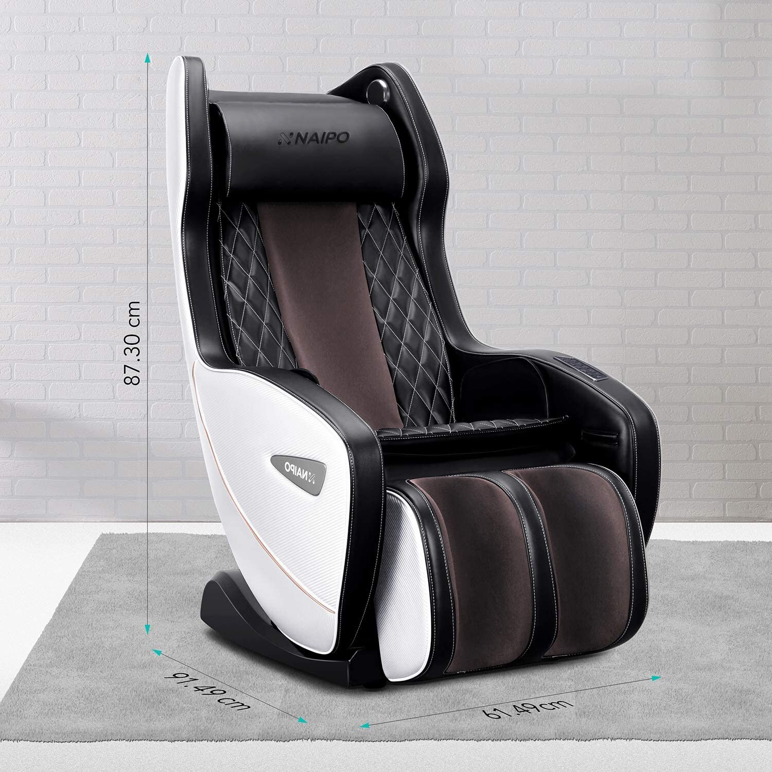 NAIPO Shiatsu Massagesessel Massagestuhl mit Klopfen Kneten Luft-Massage-System Bluetooth 3D Surround Sound Musik