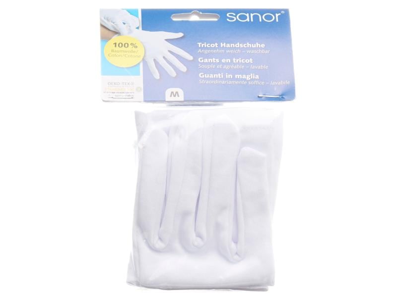 Sanor Tricot Handschuhe Grösse M, 1 Paar Wiederverwendbare Handschuhe