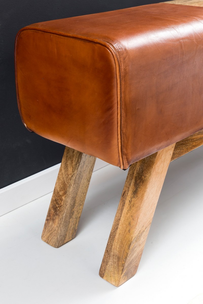 Sitzbank - braun - Mango massiv - 120 cm