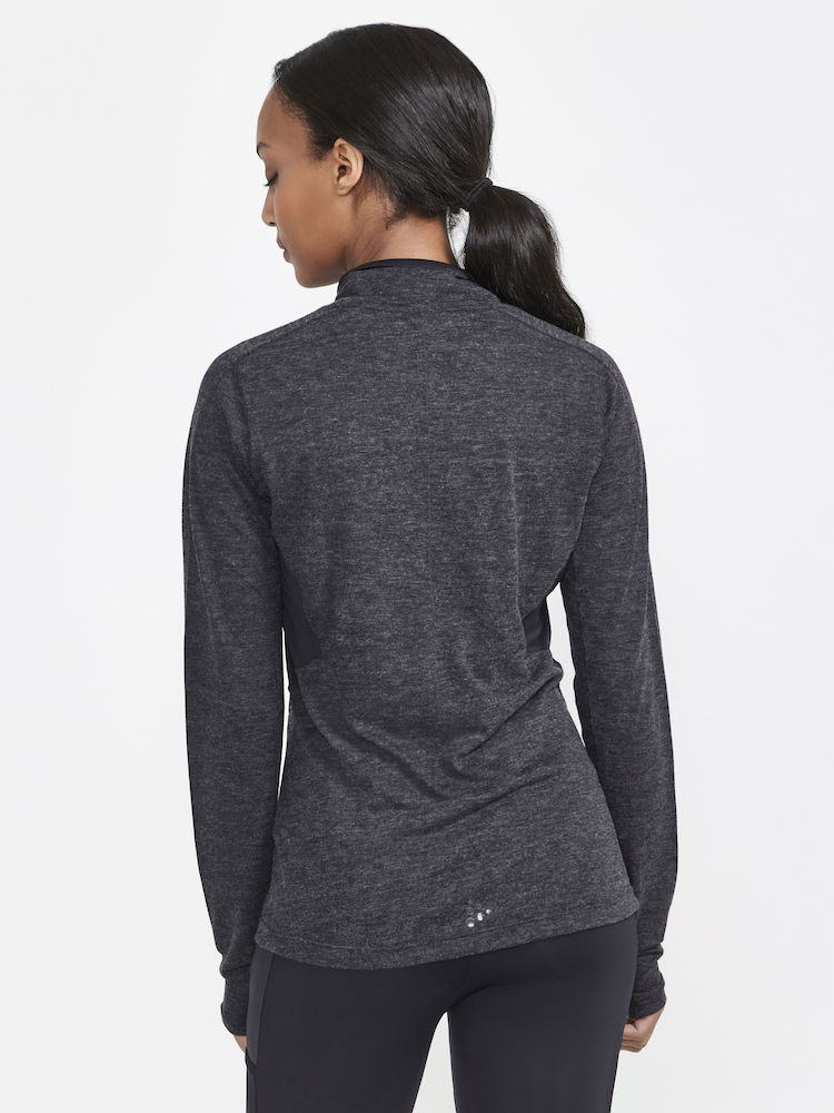 ADV Subz Wool LS Tee 2 Dame Black
