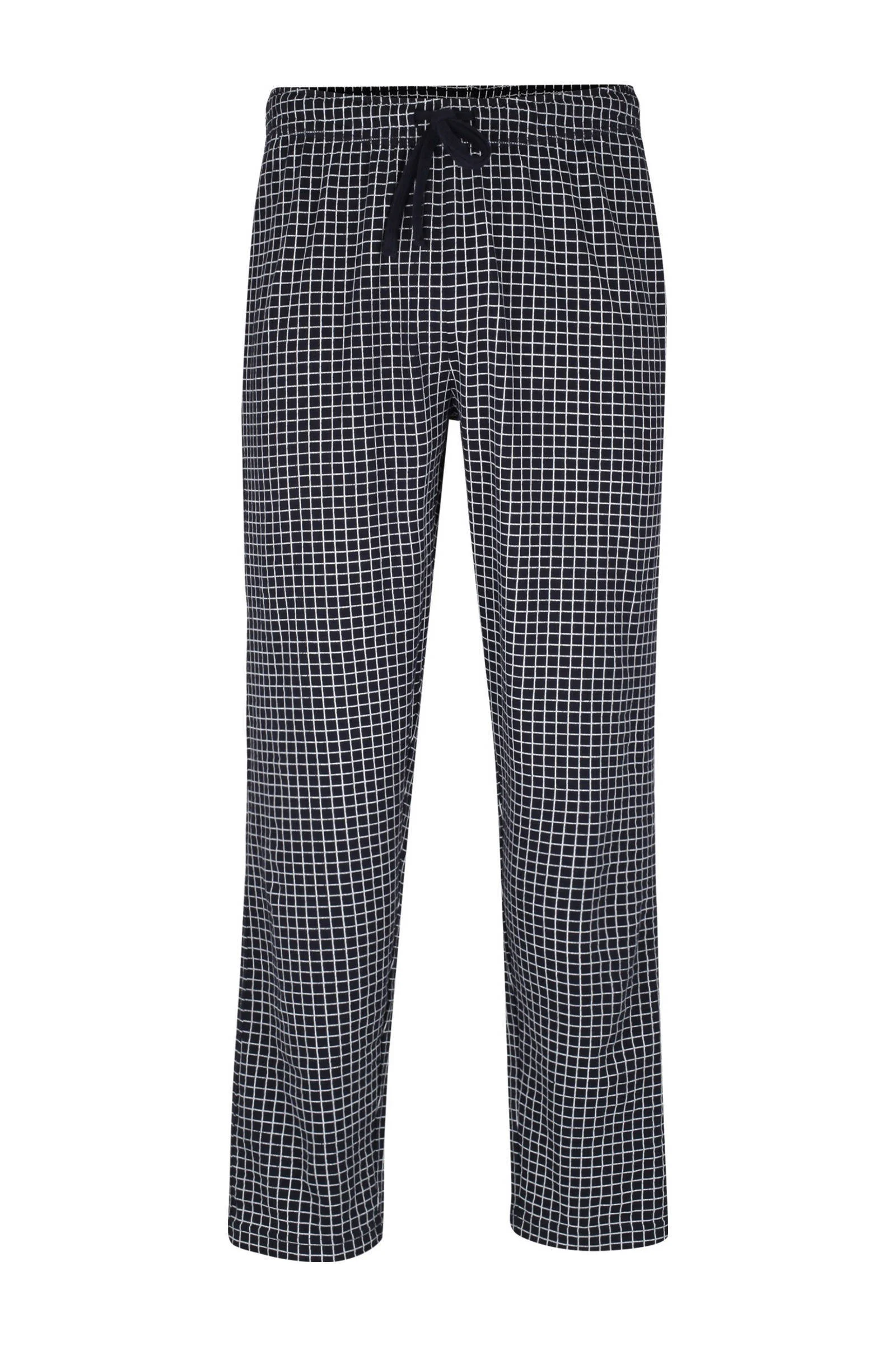 Ceceba +size geruite pyjamabroek donkerblauw