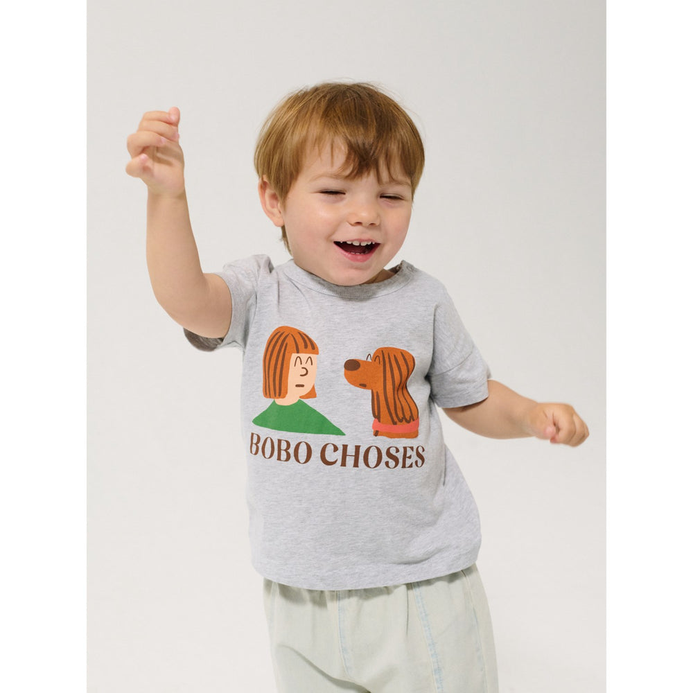 Køb Bobo Choses Heather Grey Friends In A Pickle T-Shirt