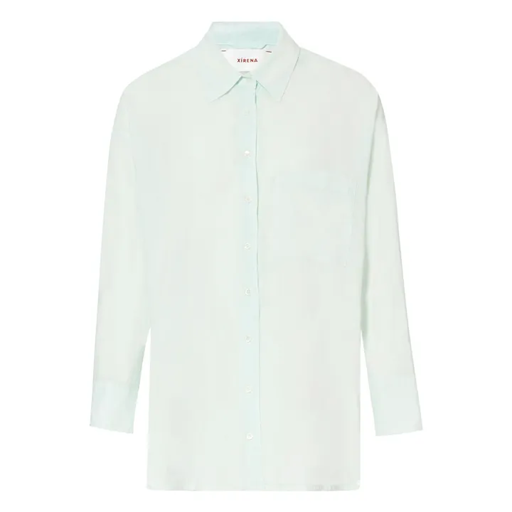 Xirena Chemise Sydney Popeline de Coton | Menthe glaciale