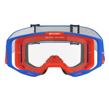 Masque cross Alpinestars VISION 8 WORDMARK 2025 - Bleu / Orange