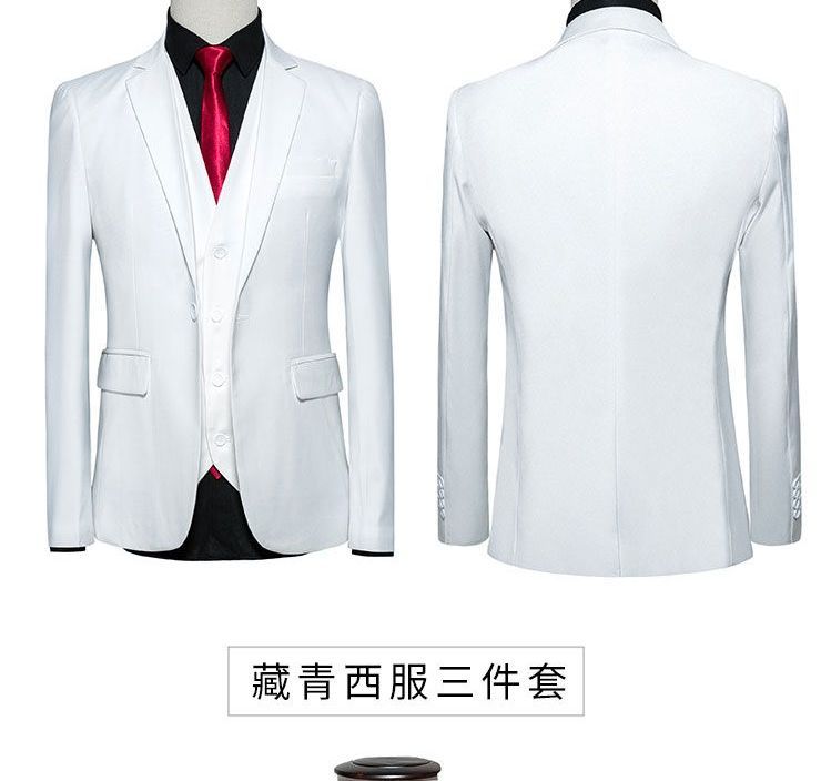 Andrei - Set: Effen blazer + vest + pantalon