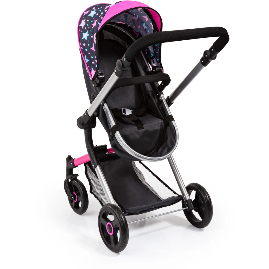 bayer Design Kombi-Puppenwagen Neo Vario schwarz, mit Sternen