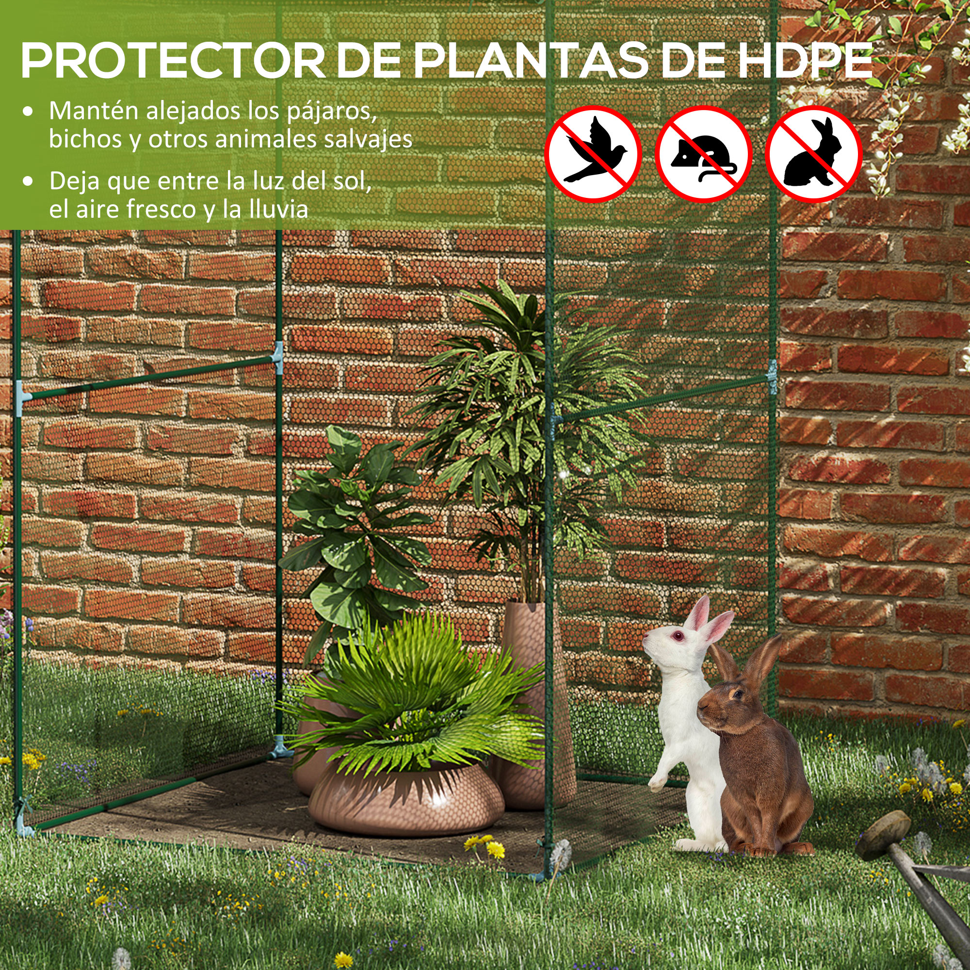 Gaiola de cultivo Outsunny verde escuro