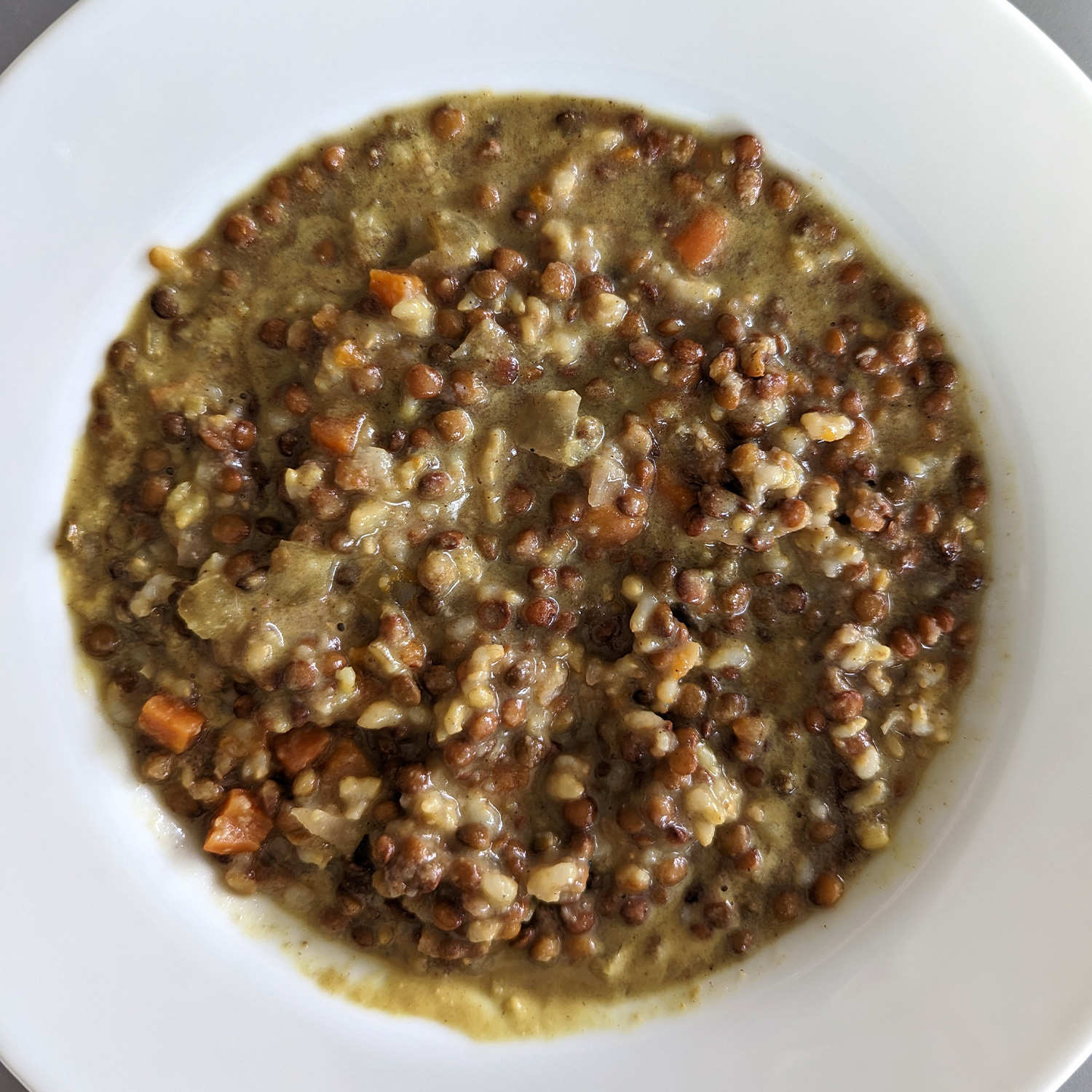 Curry de lentilles bio et vegan à l'indienne