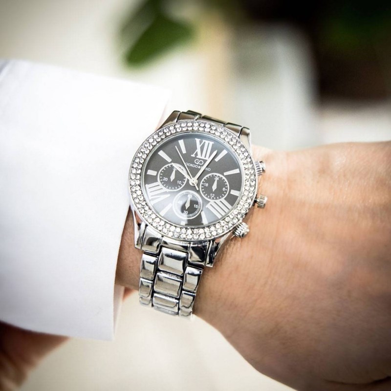 Coffret montre Femme GIORGIO bracelet Acier Argenté