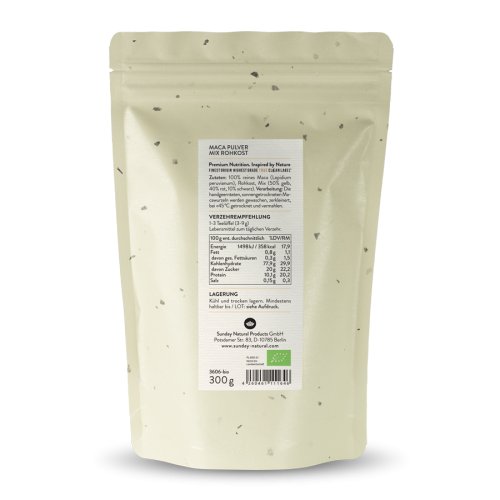 Sunday Natural Products  Bio Maca Pulver Mix Roh