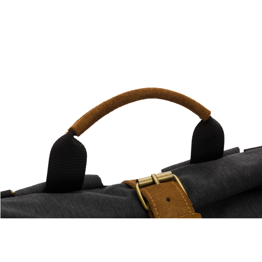fillikid Wickelrucksack Rolltop Berlin Schwarz Melange