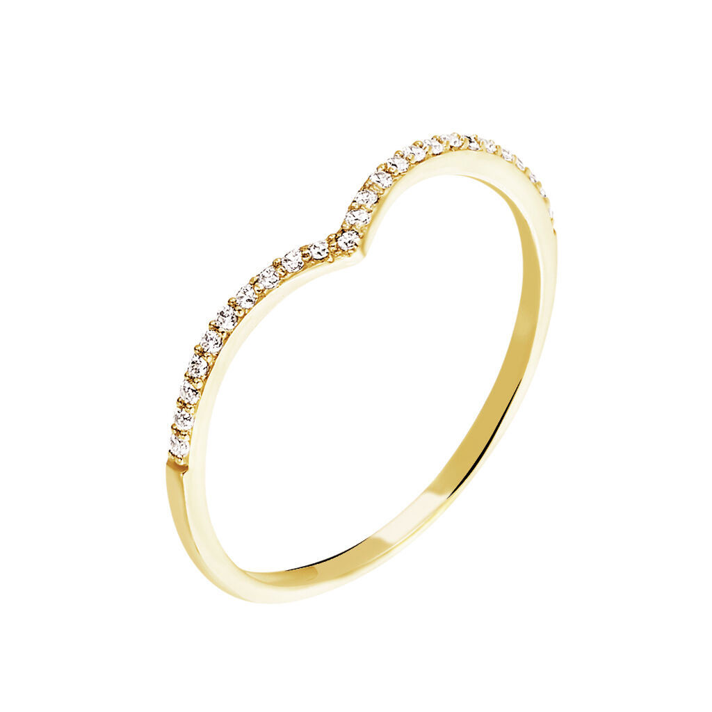 Bague Dounia Or Jaune Oxyde De Zirconium