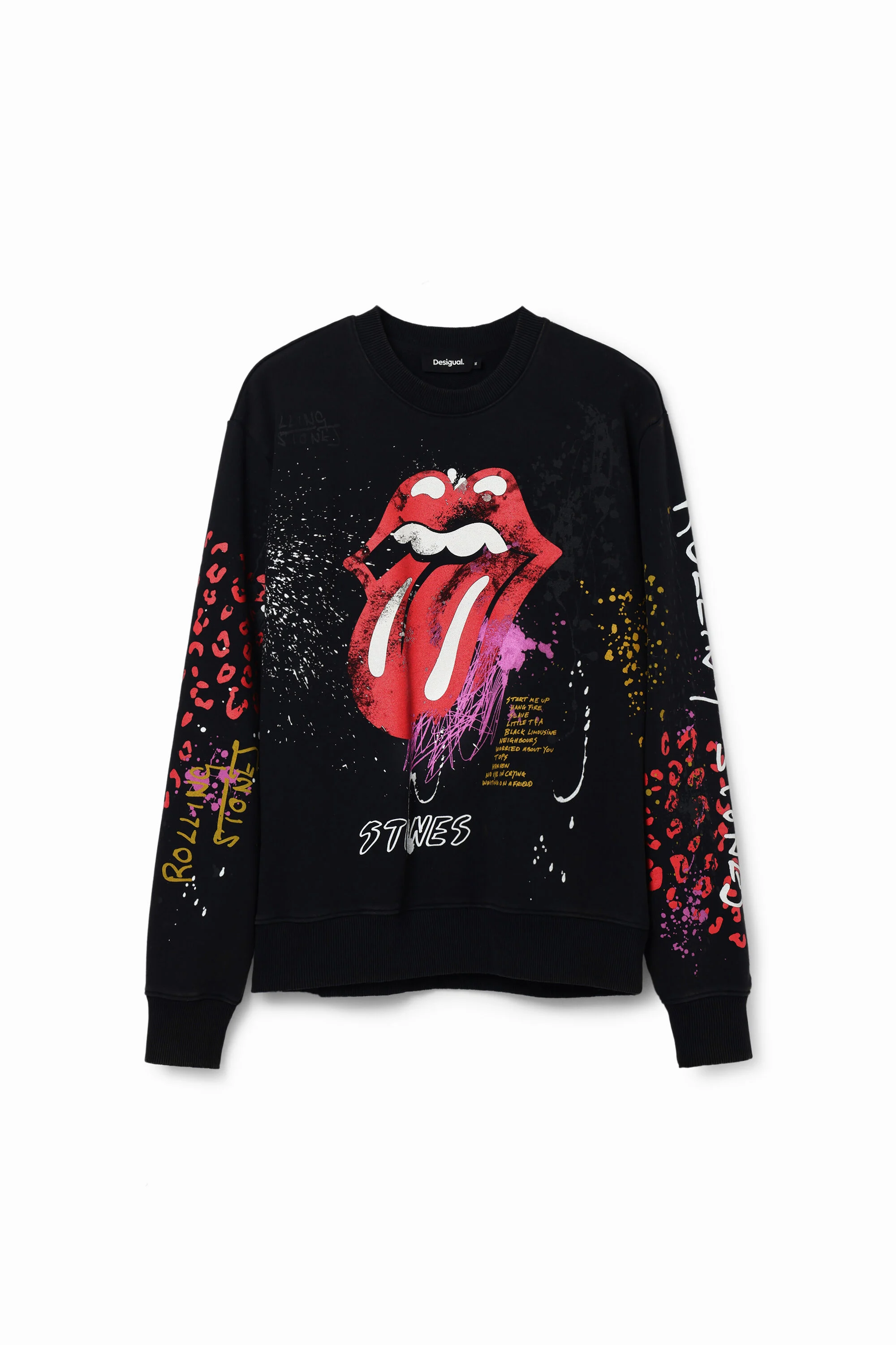 Moletom Rolling Stones com estampa de respingos