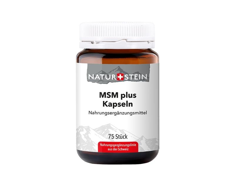 Naturstein MSM plus 75 Kapseln Nahrungsergänzungsmittel mit Methylsulfonylmethan und Glucosamin