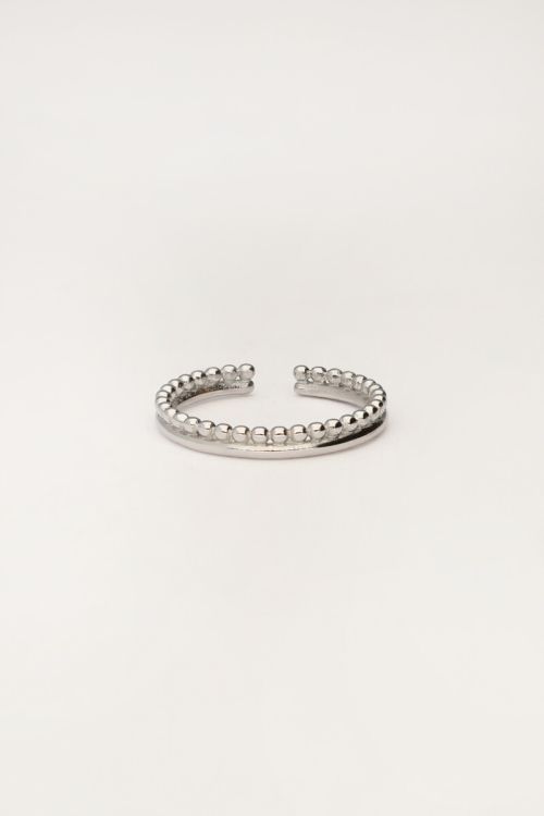 Iconic smalle ring met bolletjes