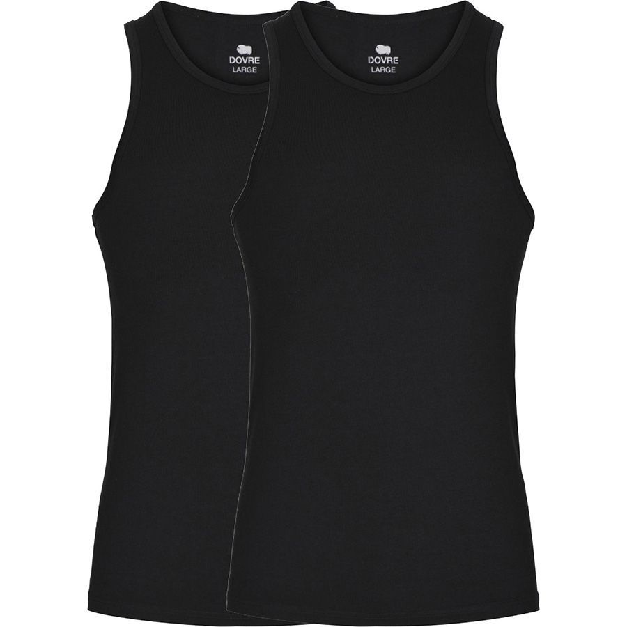 Dovre Viscose Débardeur 2-Pack - Noir