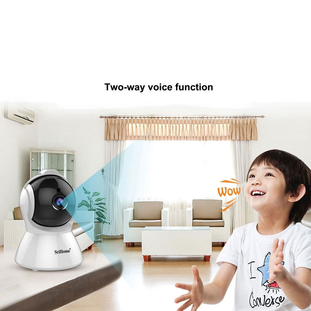 (2MP) 2.4GHz WiFi IP PTZ Kamera HD 1080p mit IR LED Nachtsichtfunktion / Bewegungserkennung / AP / Audio / Micro SD Slot (iOS/Android)