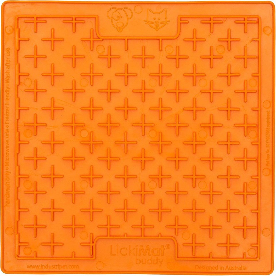 LICKI MAT - Slikkemåtte - Buddy Orange 20X20Cm