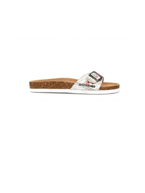 Mules Rosa Inca blanches - Les Petites Bombes