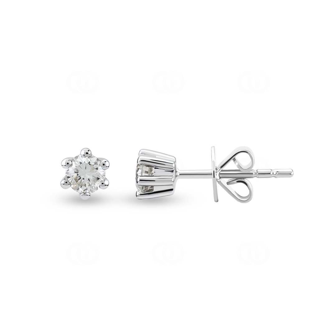 Ohrstecker 750/18 K Weissgold mit Diamant 0.31 ct H/si