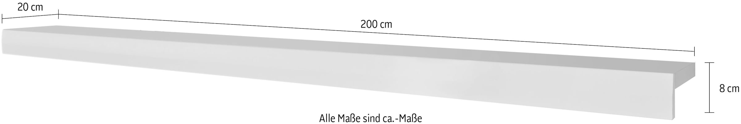 INOSIGN Wandregal »SCARA« modernes Design in trendiger Farbe, Breite 200 cm