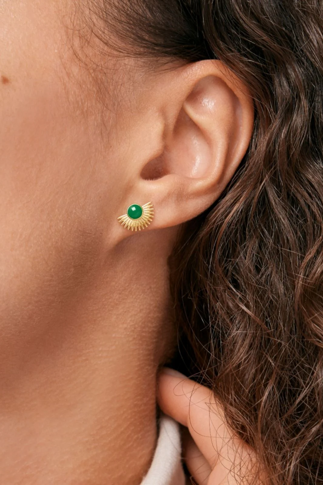 Enamel Copenhagen Studs, Soleil 42 petrol green
