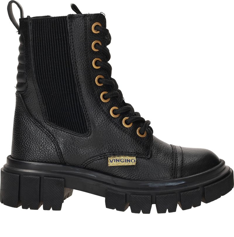 Vingino Sienna Veterboots Zwart Meisjes