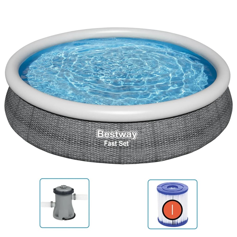 Ensemble de piscine ronde 366x76 cm