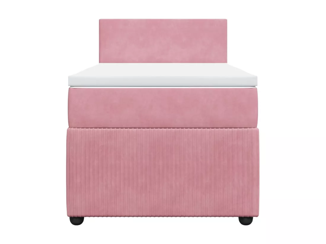 Sommier à lattes de lit avec matelas Rose 90x190 cm Velours